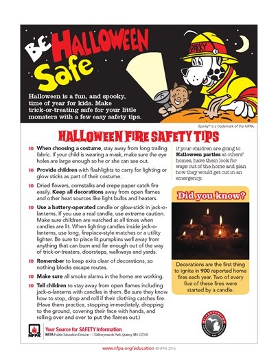 Fire Halloween Safety Tips
