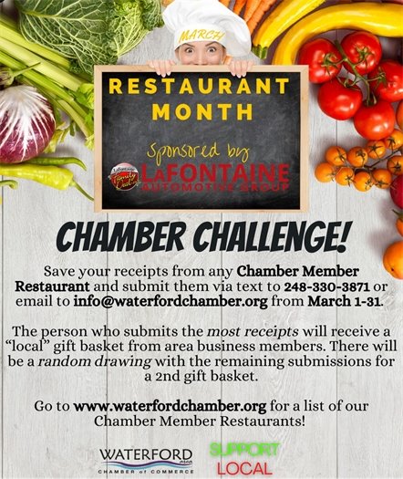 Restaurant Month March 2021 Chamber Challenge
