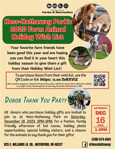 Farm Wish List Flyer