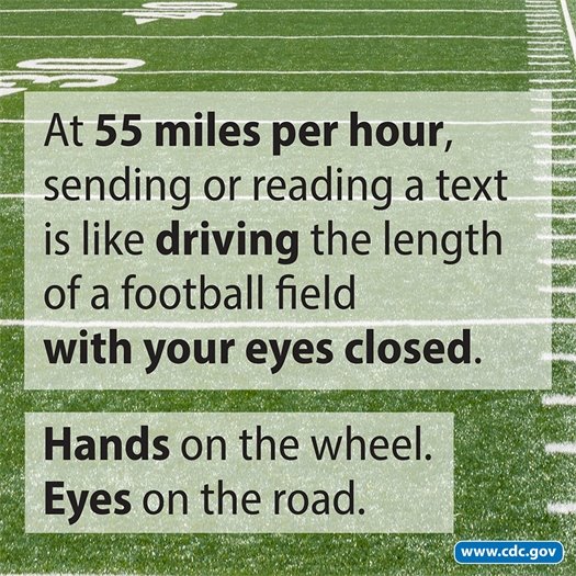Distracted Driving text 