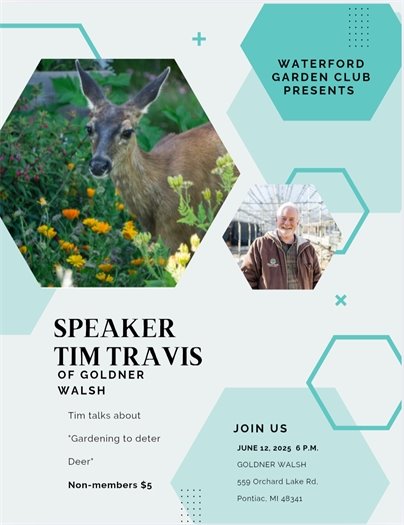 GARDEN CLUB PRESENTS SPEAKER - GARDENING TO DETER DEER