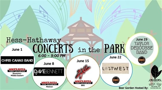 Concerts featured bands and food vendors