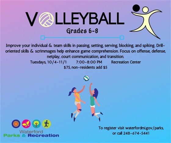 Volley Ball Grades 6 to 8