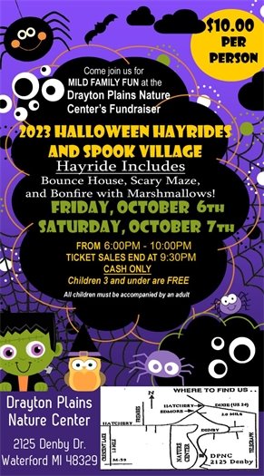 Hayrides and Spook Village at the Nature Center