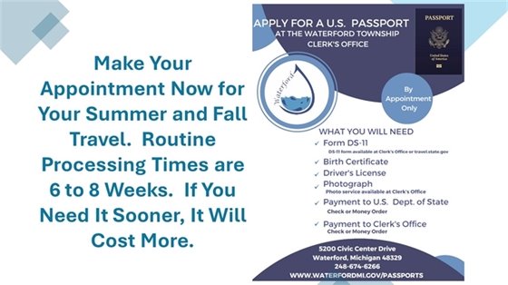 Passport appointment information