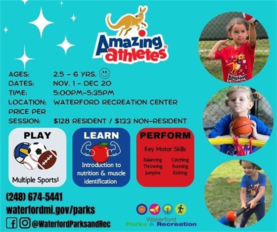 Amazing Athletes 2 1/2 to 5 years