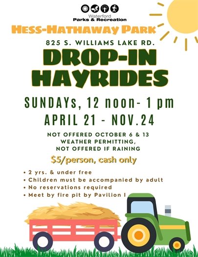 Drop In Hayrides on Sunday