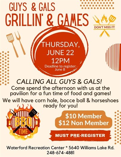 Guys and Gals Grillin and Games