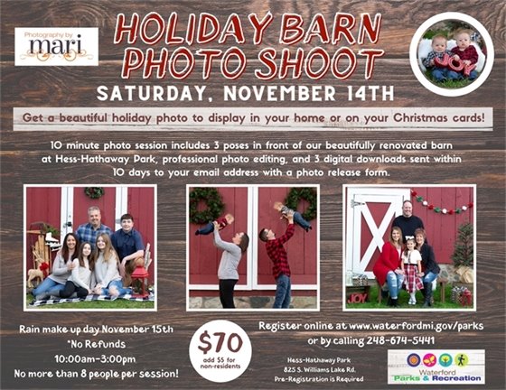 Holiday Bar Photo Shoot November 14th