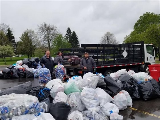 Can and bottle drive piles