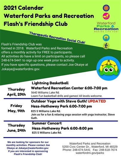 Therapeutic Recreation for Flash's Cllub