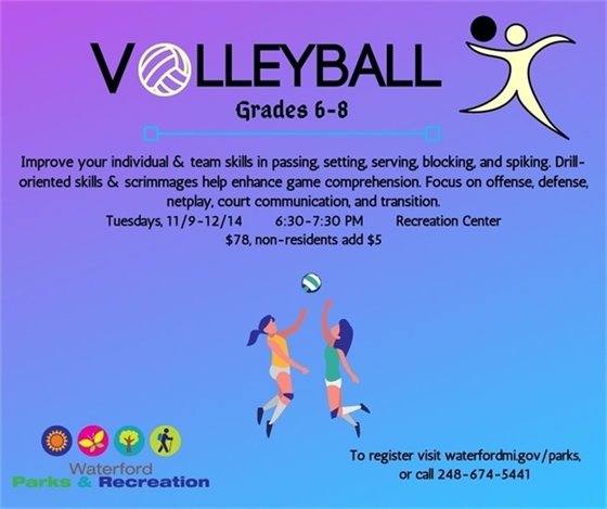 Volleyball grades 6 - 8