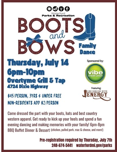 Boots and Bows Family Dance