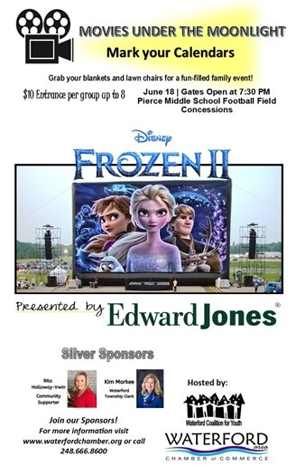 Movies Under the Moonlight June 18th Pierce Middle School 7:30pm