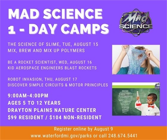 One day camps with Mad Science