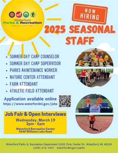 Seasonal Jobs page one