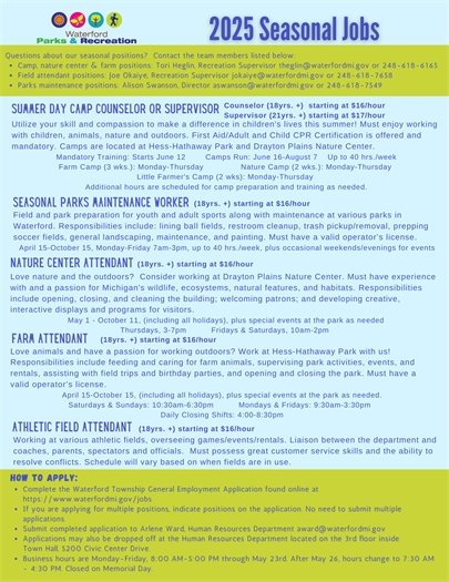 Seasonal Jobs page two