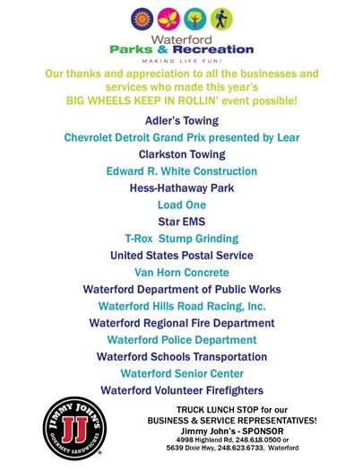 Thank You Big Wheels Participants