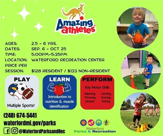 AMAZING ATHLETES FOR 2.5-6 YEARS