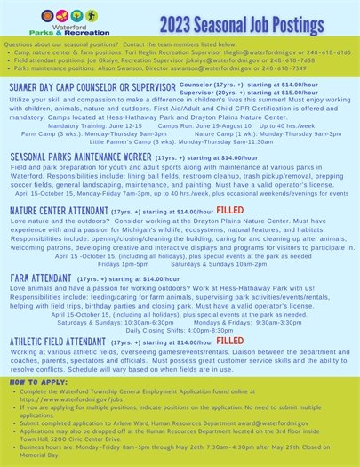 Seasonal Job Postings