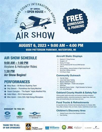 Air Show & Open House August 6th