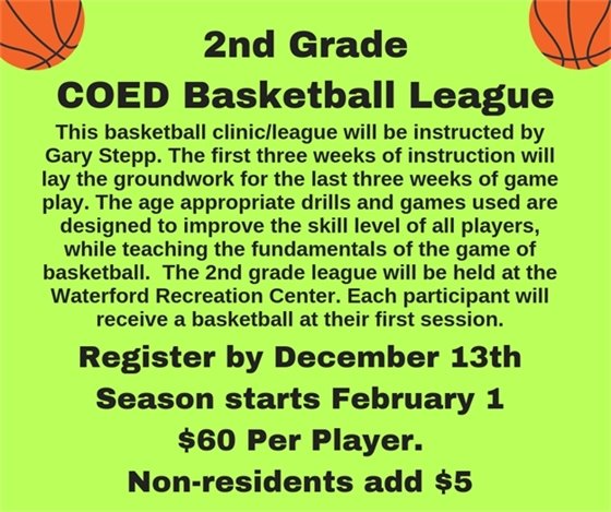 Second Grade Coed Basketball