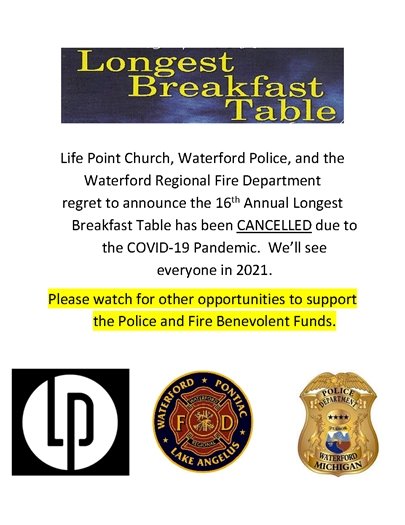 longest breakfast table cancelled